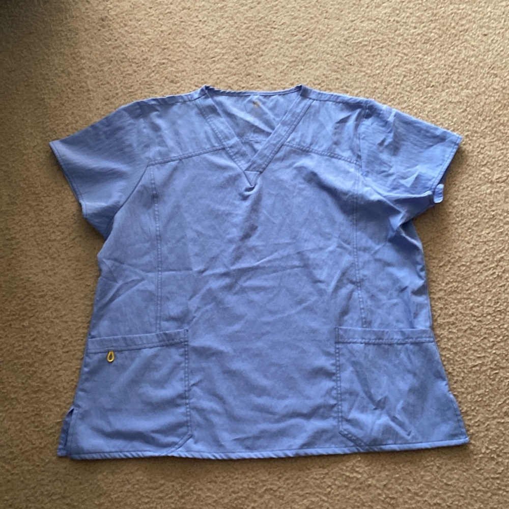 Women’s 3x blue scrub shirt